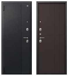 Дверной блок метал А-02-3 205*96 1мм левая лиственница темная 2 замка