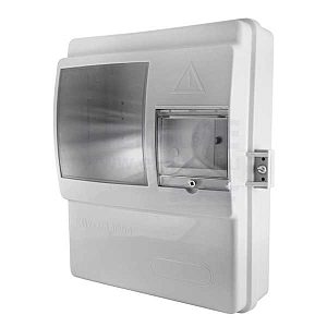 Щит пластик КВУ-1/3-4 IP54 с окном для 1-ф счетчика+4мод 280х315х110мм SQ0906-0601 — фото в Интердекор
