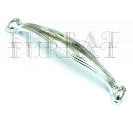 Ручка-скоба 96мм с-образ матовый хром 23199