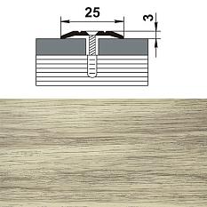 Порог стык ПС01.900.089 0,9м 25*3мм клен беленый/6/