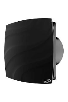 Вентилятор WAVE 100C black/черн осев вытяж c обр клап D100 151*151