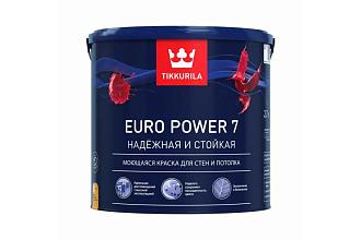 Краска в/д моющаяся 2,7л Евро Power-7 Тиккурила белая матовая