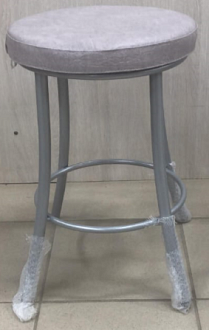 Стул-табурет Кухонный серый мрамор с каркасом светлый мусс