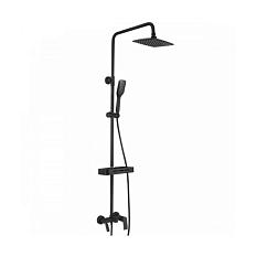 Душевая система Lemark Tropic LM7002BL /тропический душ смеситель стойка лейка шланг/ черный