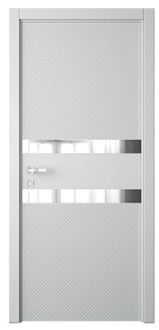 Дверное полотно экошпон М327 цвет эмалит белый ДФО 200*70 зеркало РАСПРОДАЖА 