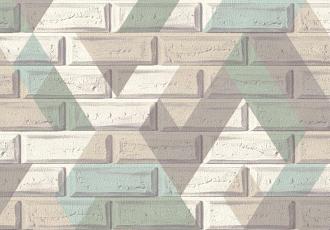 Обои ЕД /MS/ виниловые на флизелине горячего тиснения 1,06*10м 9050-04 Кирпич голубые /6/