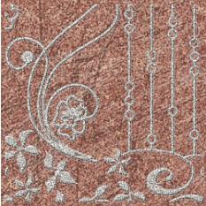 Керамическая плитка пол Церсанит Спацио коричневая 11*11 SZ6G 112 декор 