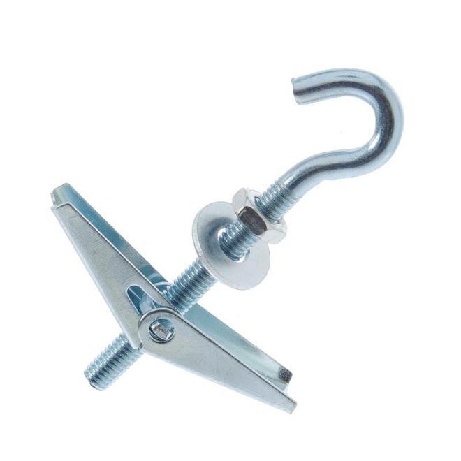 Крюк складной пружинный 6*100