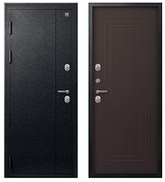 Дверной блок метал Т-100-1 205*86 1мм левая лиственница темная 2 замка