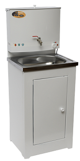 Рукомойник электрический металл Люкс-17л нержавеющая мойка белый 1,3кВт