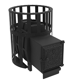 Печь Воевода 15 в660*ш505*д710мм универс Dдым 115мм Vпом 8-15м3 дрова