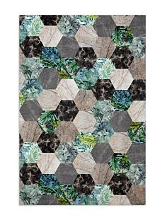 Коврик придверный влаговпитывающий соты тропический сад 80*120 /80120-102/