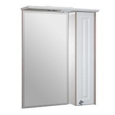 Шкаф зеркальный Версаль белое дерево подсветка правый 62*17*80