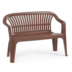 Скамья пластик садовая Престиж со спинкой 1150*600*810мм /М5932/&nbsp;&nbsp;