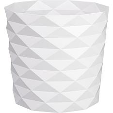 Кашпо пластик Диамант 3л d-160мм белый /КШ-4637/
