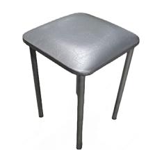 Стул-табурет Усиленный 22 серый мрамор с каркасом черный матовый