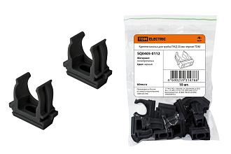 Клипса 20мм Черная для гофрошланга /1уп=10шт/ ТДМ SQ0405-0112