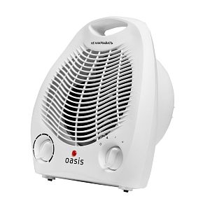 Тепловентилятор спиральный Oasis SB-20R 2000/1000Вт 215х130х265мм 0,9кг — фото в Интердекор