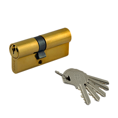 Личинка для замков ЛУ-80мм 45*35 золото ключ-ключ усил  5 ключей 12676