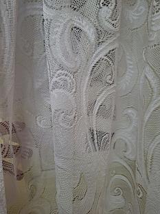 Тюль комплект 300*170 32866 кухня арка сетка жаккард белый