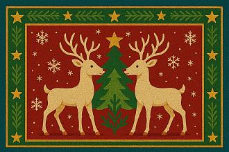 Ковер 0,4*0,6 635РА-32 Два оленя 