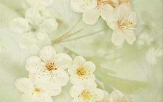 Вставка Грация-Керамик/Юнитайл Сакура зеленая 01 25*40 ///