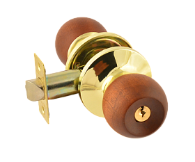 Защелка врезная ЗШ-01 ЭКО шар темн дер ключ Нора/Isparus //д