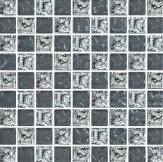 Мозаика Росмозаика 647 шахматы серый 30*30