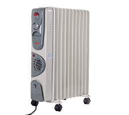 Обогреватель масляный 11 секций с вентилятором 2,9квт Ресанта ОМ-12НВ