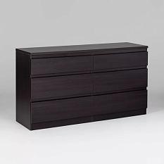 Комод Кастор 6 ящиков ш1297*г396*в716 дуб венге /2.03.02.080.5/