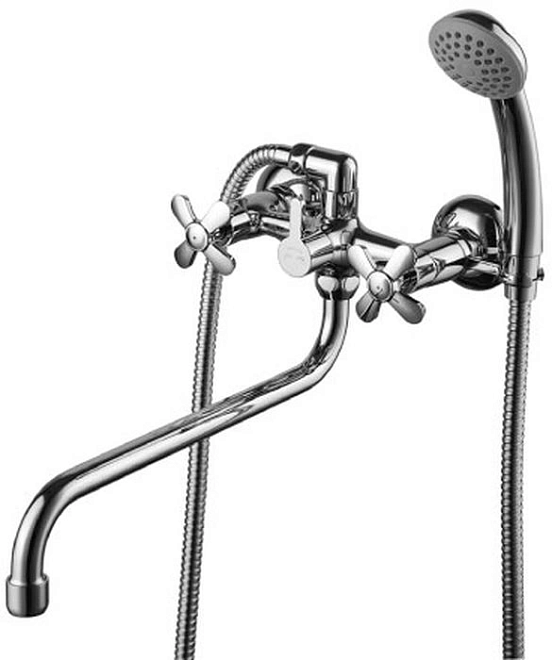 Смеситель Lemark Partner ванна м/к LM6541C Крест