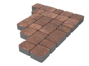 Плитка вибропрессованная Старый город мокко колормикс 180*120,90*120,120*120*60мм /0,952м2 пласт/Тула