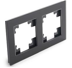 Stekker Катрин черная установочная рамка стекло 2-я GFR00-7002-05 39519