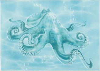 Вставка Березакерамика Осьминог бирюзовый 25*35 /9/