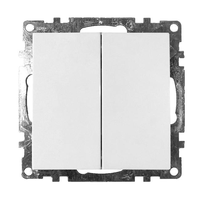 Stekker Катрин белый выключатель 2сп GLS10-7104-01 39300