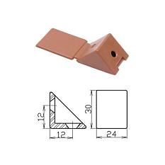 Стяжка мебельная угловая пластик мини коричневая 1014 (50) #