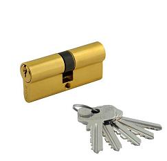 Личинка для замков ZЛ-70мм ЭКО 35*35 золото ключ-ключ 5 ключей